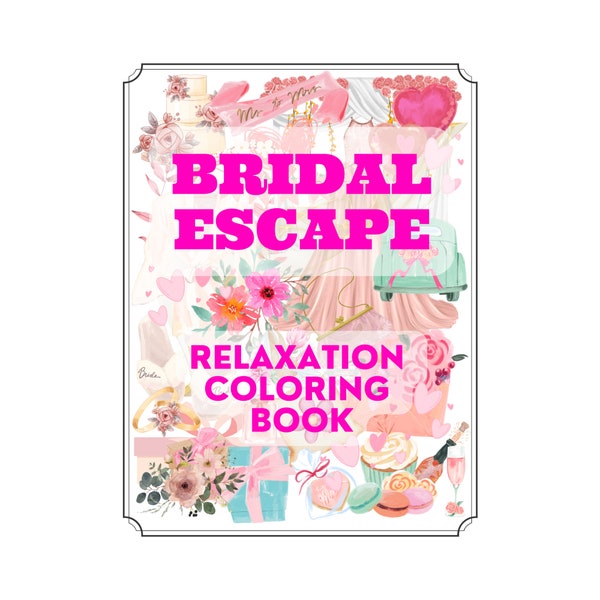 Bride Coloring Book Etsy