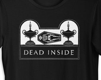 Dead Inside T-Shirt, gruseliges Skelett, Folk Horror Art