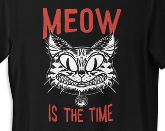 Retro getigerte Katze Grafik T-Shirt, Vintage Punk Vibes