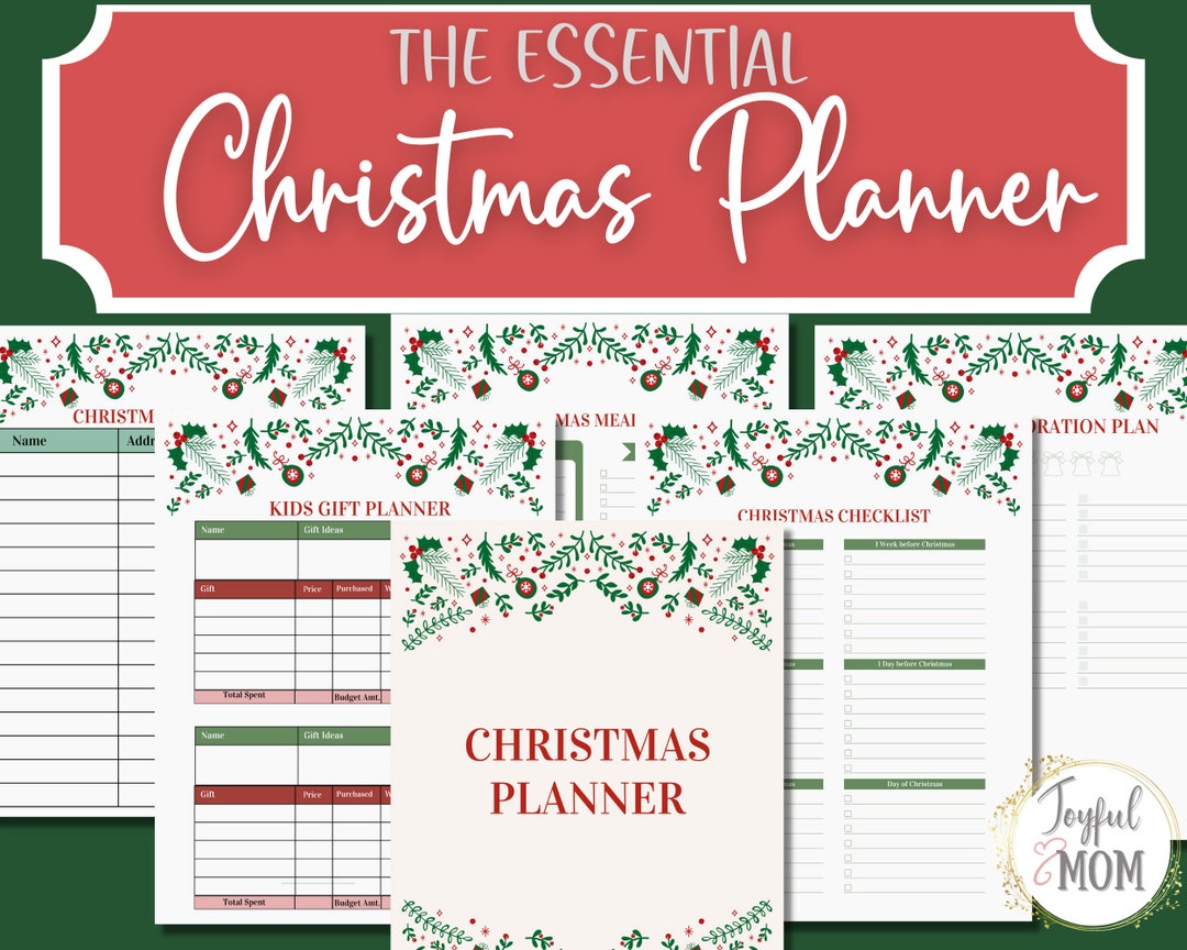 Christmas Planner Printable | Holiday Planner | Christmas Organizer ...