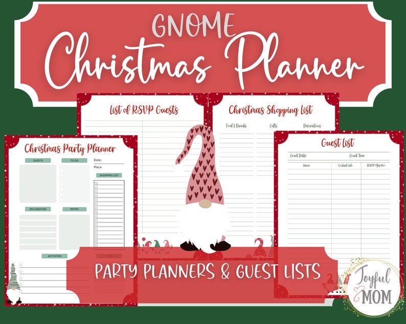 Gnome Christmas Planner Printable | Printable Christmas Planner ...