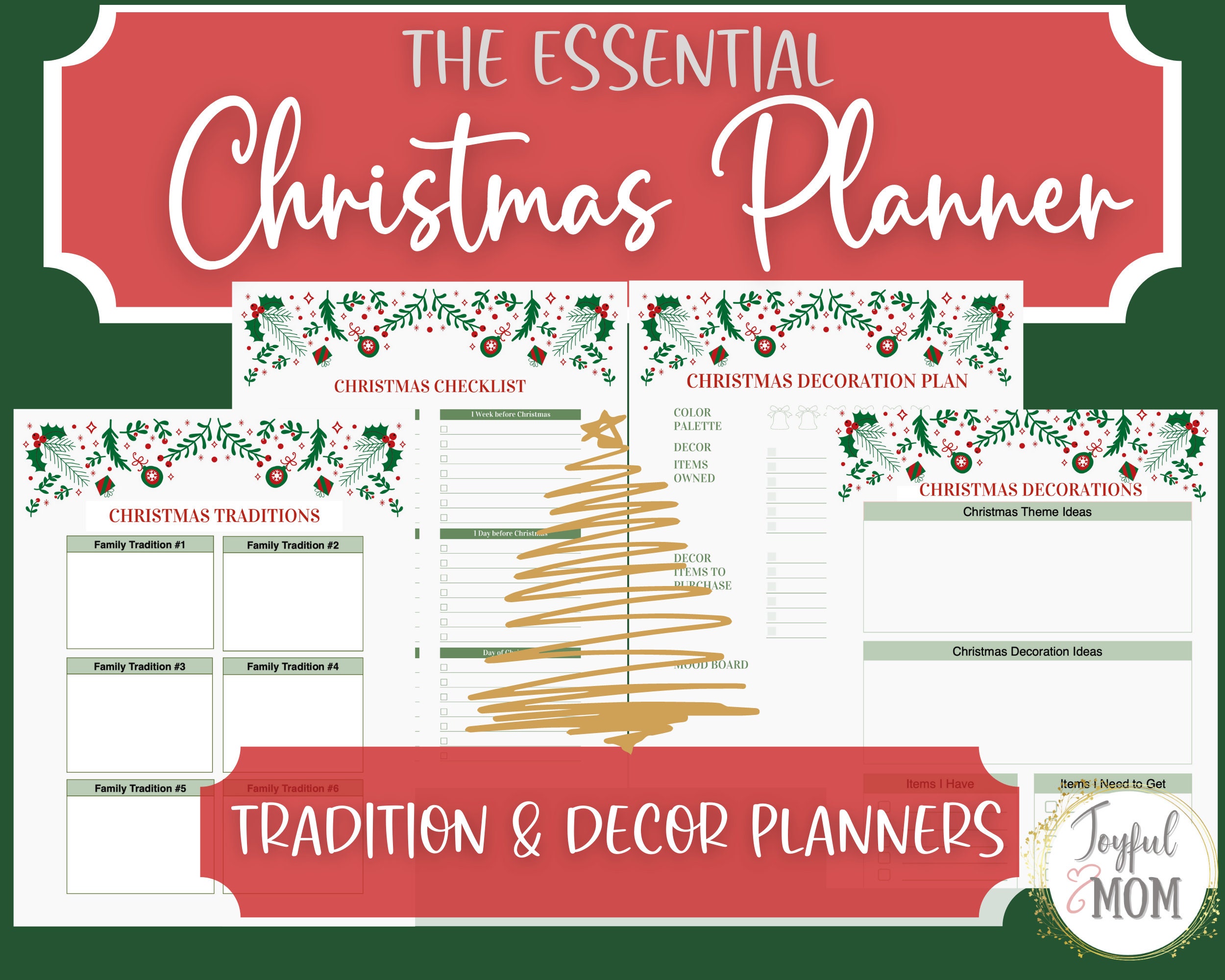 Christmas Planner Printable | Holiday Planner | Christmas Organizer ...