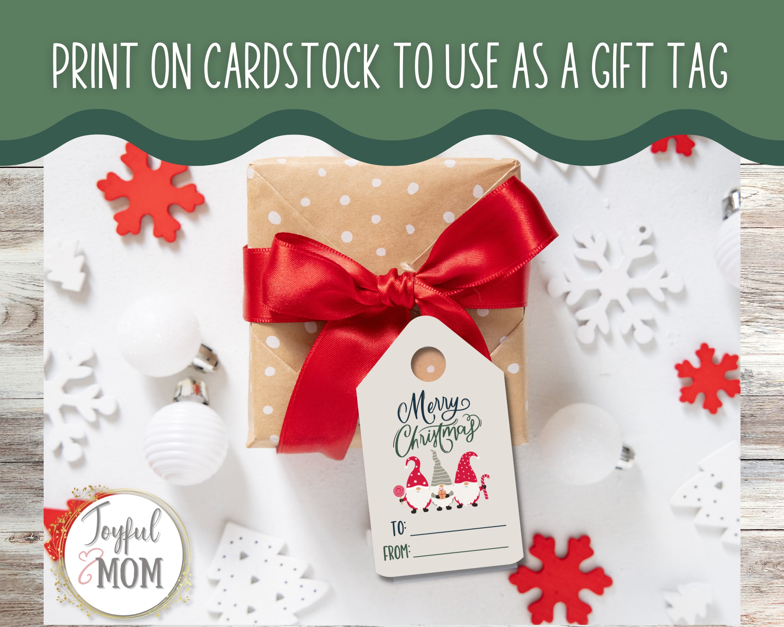 Gnome Christmas Gift Tags Printable | Holiday Gift Tags | Printable ...