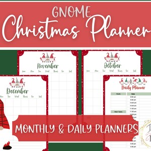 Gnome Christmas Planner Printable | Printable Christmas Planner ...