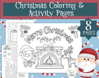 Christmas Coloring Pages | Printable Christmas Games | Christmas Activity Pages | Kids Christmas Games | Christmas Activities