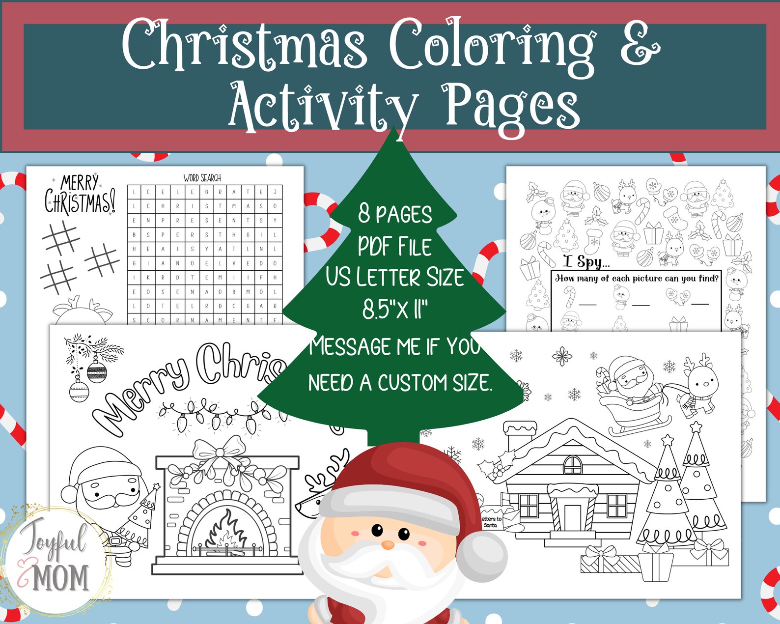 Christmas Coloring Pages Printable Christmas Games - Etsy