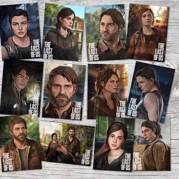 Postcard A6 Set (12 Cards) The Last of Us I digital painting I TLOU I Ellie Joel Tommy Fan Cards, Painting