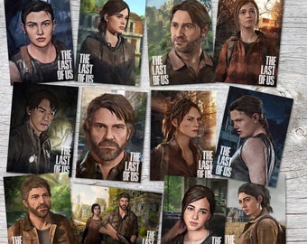 Postcard A6 Set (12 Cards) The Last of Us I digital painting I TLOU I Ellie Joel Tommy Fan Cards, Painting