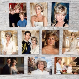 Princesse Diana Set de cartes postales A6 (10 Cards) Cartes commémoratives I Royal Family I Diana  et Charles Princess of the Hearts