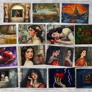 Blanche-Neige Set A6 (15 Cards) artistiquement illustré Conte I des frères Grimm en version originale comme set artistique