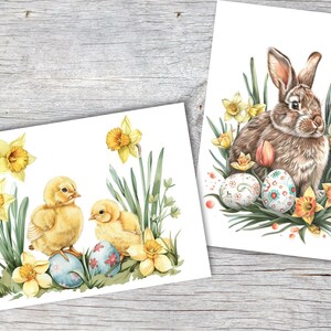 Oster-Grußkarten-Set, 8 Verschiedene Designs + Umschläge – Aus 100 % Recyceltem Papier, Handgefertigt In Den USA (12,7 X 17,8 Cm)