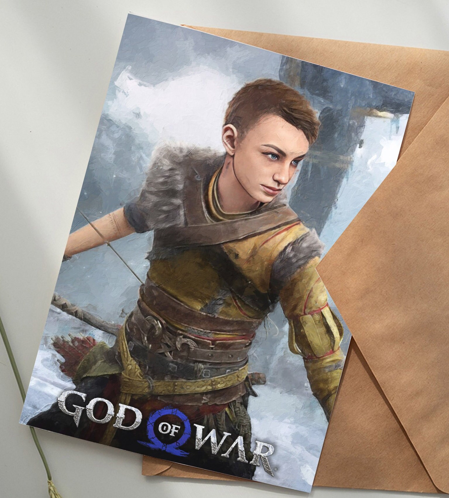 Postcard A6 Set 11 Cards God of War I Digital Painting I Gow 