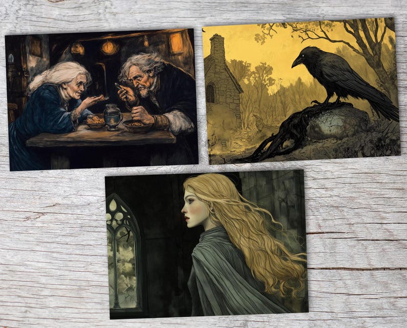 Albert Riddle Card The Riddle Card Set A6 (15 Cards) Illustrated Fairy Tale Drawing I by ...