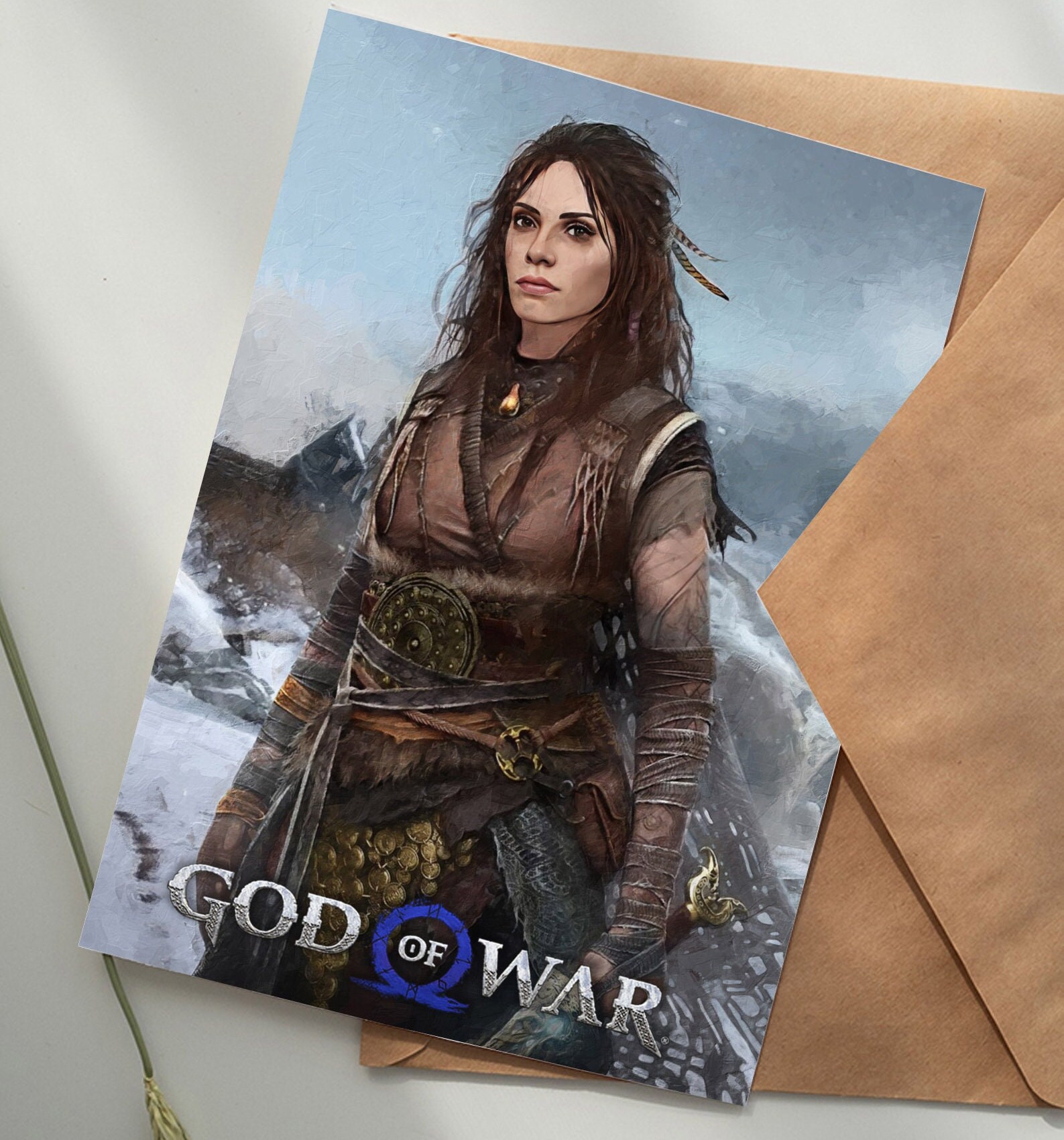 Postcard A6 Set 11 Cards God of War I Digital Painting I Gow 