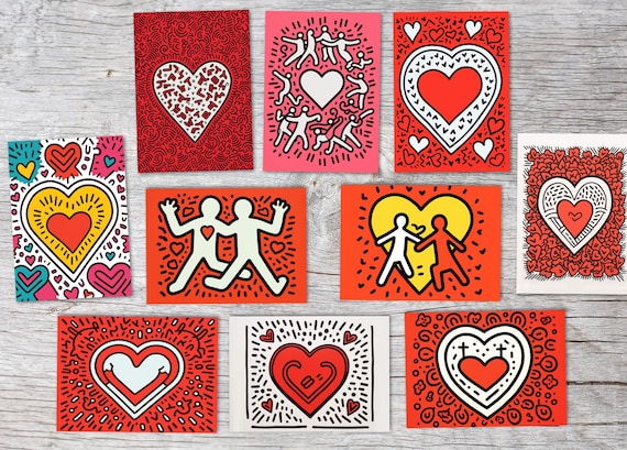 Valentine's Cards Love Postcards A6 Set (10 Cards) Keith