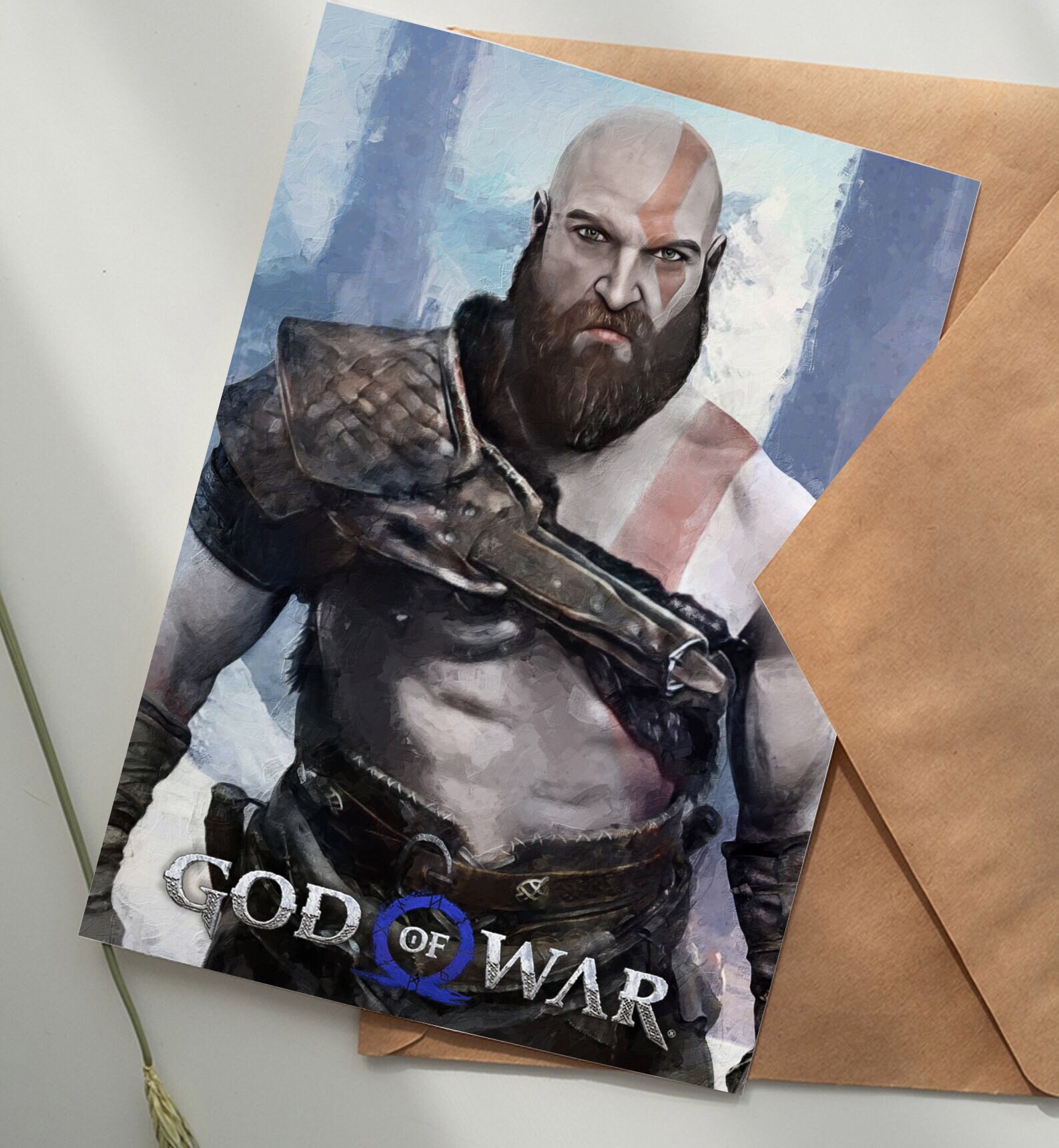 Postcard A6 Set 11 Cards God of War I Digital Painting I Gow 