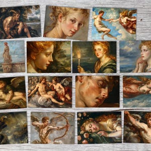 Mitologia greca antica - Set di carte Cupido e Psiche (15 carte) | Carte mitologiche degli dei | La Bella e la Bestia