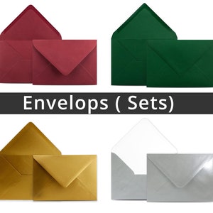 Buste per cartoline e biglietti pieghevoli in diversi colori I Formato DIN C6 I 114 mm x 162 mm I 4 x 6 INCH I Formato lettera