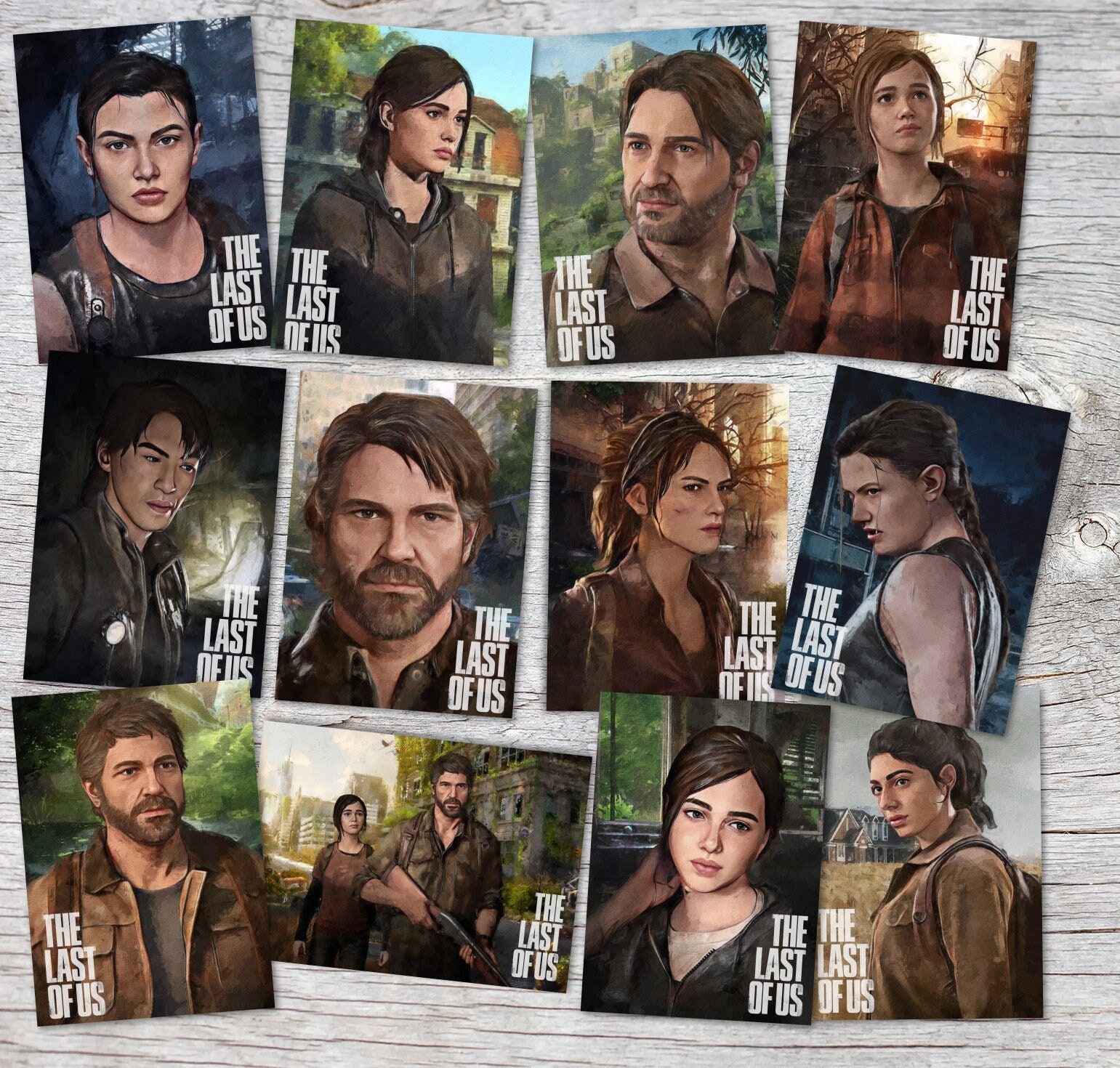 Postcards A6 Set 11 Cards Uncharted Nathan Drake Sully 