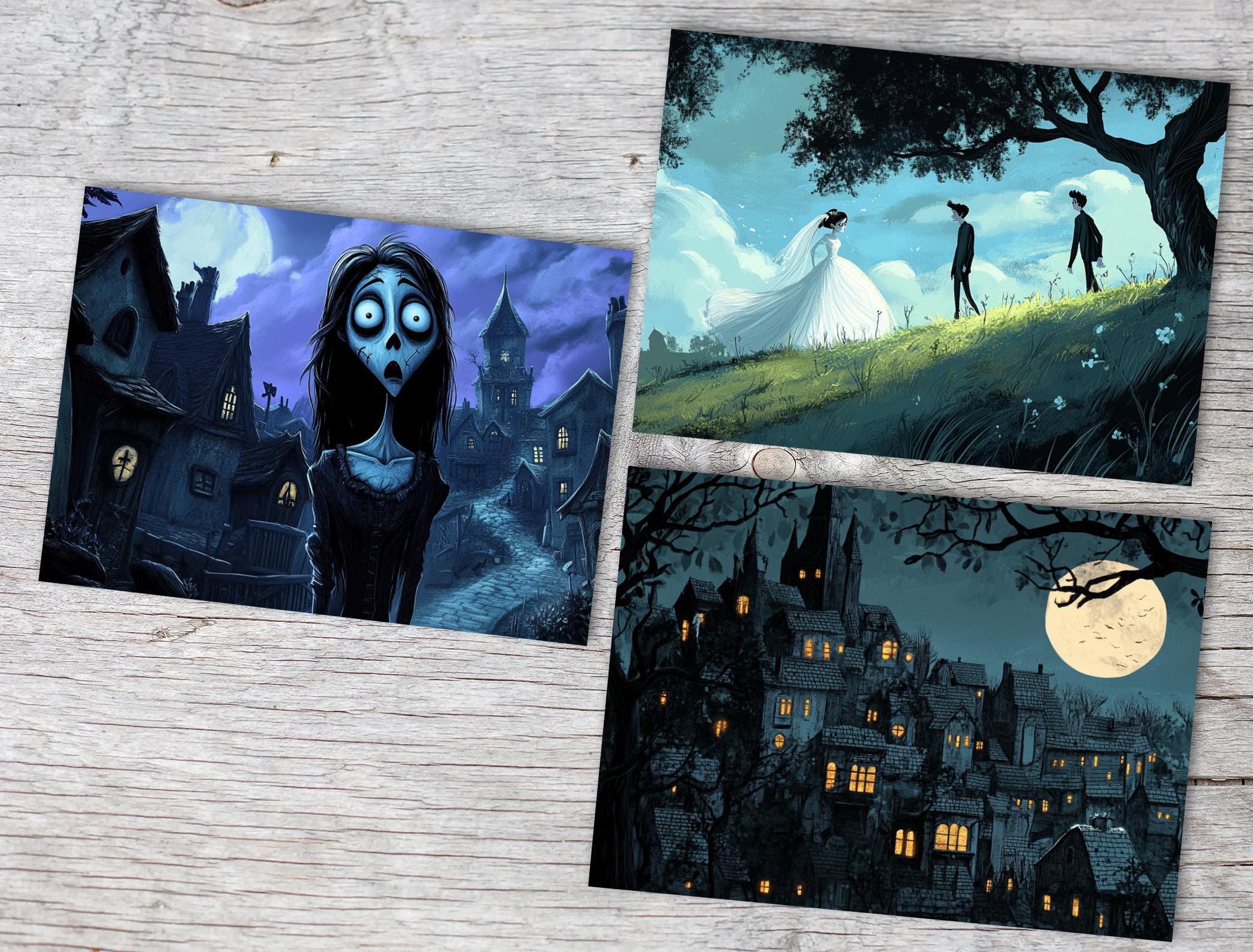 The Corpse Bride Card Set A6 (15 Cards) Illustrated Fairy Tale I Jewish ...