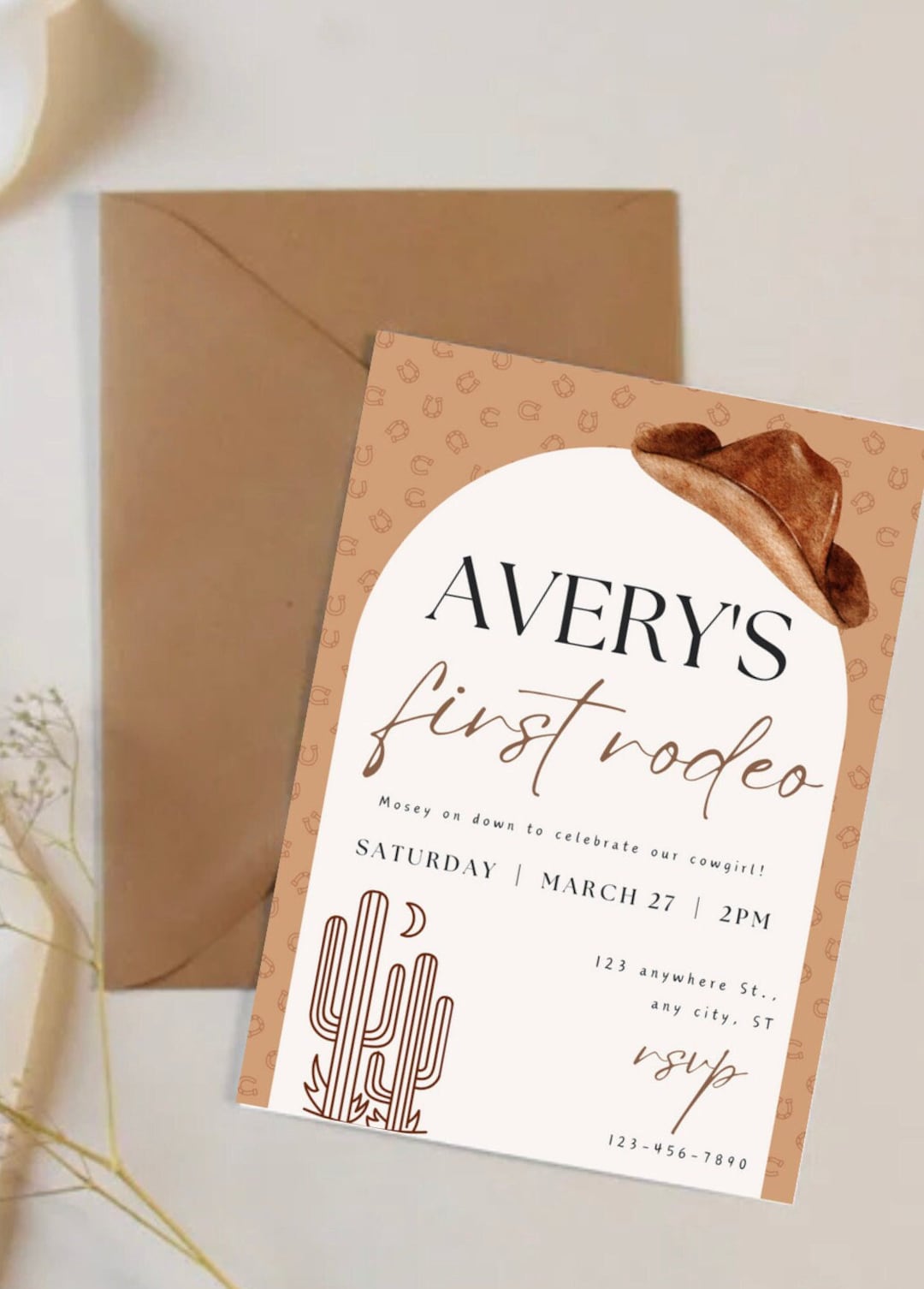 First Rodeo Birthday Invitation Canva Template (digital Download) - Etsy
