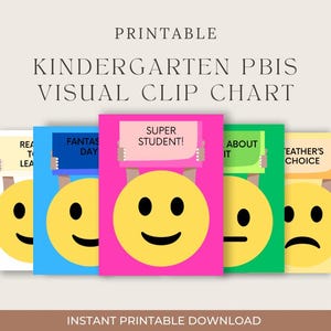 Visual Behavior Chart, PBIS Clip Down Chart, Printable, Ready to Use, Classroom Management Tips, Teacher Tips, Teacher Tools, TPT