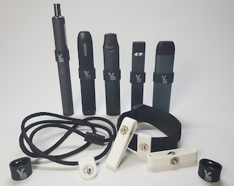 Kit VapeSnap All-In-One / Accessorio per sigaretta elettronica / Include: clip da cintura, cordino, cinturino da polso, clip da tasca e 2 adattatori