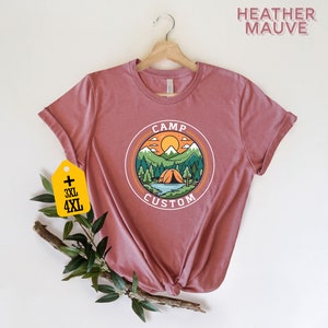 Custom Family Camp Shirt, Personalized Name Camper Shirt, Camping Crew ...