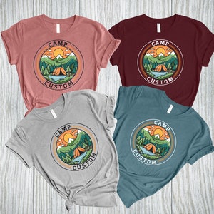 Custom Family Camp Shirt, Personalized Name Camper Shirt, Camping Crew ...