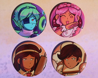 Omori Boss 2" Buttons || sweetheart spaceboy unbread twins biscuit doughie