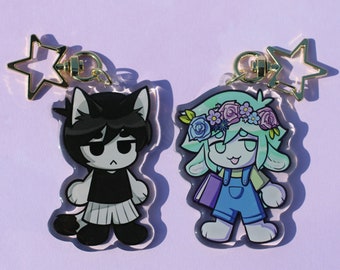 Omori Sunny & Basil 2.5" acrylic charms || omori basil sunny headspace