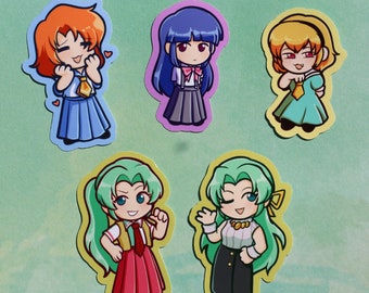Higurashi glossy 2-2.5” Stickers  || rena rika satoko mion shion higurashi when they cry