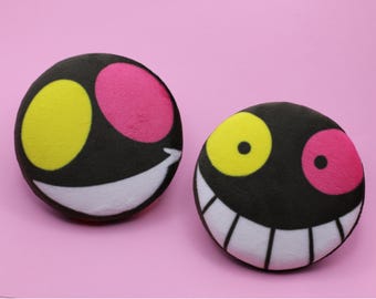 Pluey & Friend 2.5" plush button || deltarune mike trio shadow guy