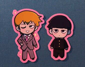 MP100 glossy sticker pack  || cute chibi mob psycho 100 shigeo kageyama mob reigen arataka