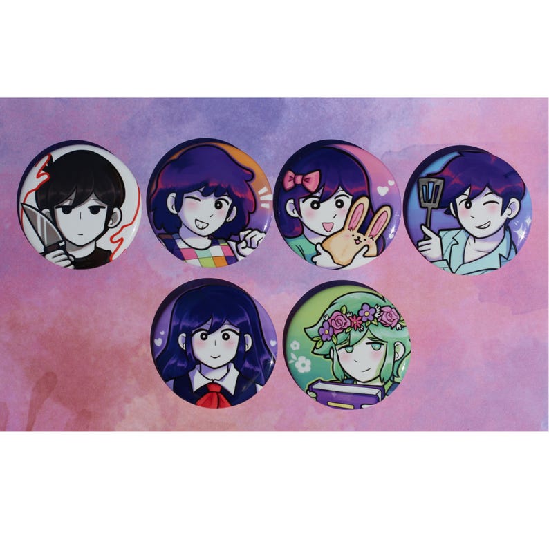 Omori 2" Buttons || Omori Aubrey Kel Mari Hero Sunny Basil Choose any 3