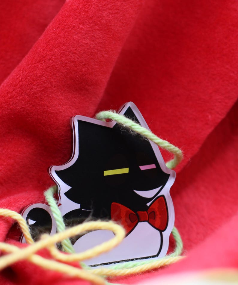 Soporte de cartón de 2 pulgadas // Deltarune Mike Trio Shadow Guy imagen 1