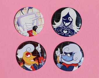 Botones Deltarune 2" (CH. 3) // mr ant tenna lanino elnina rouxls kaard weather duo