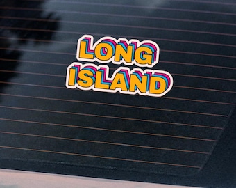 Long Island Sticker | Colorful New York Pride | Durable Waterproof Design