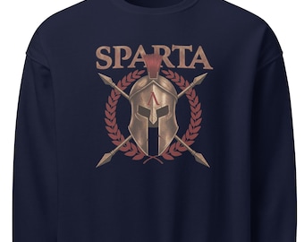 Sparta Sweatshirt - Ancient Greek Warrior Clothing | Spartan Army Military Gift | Greek Mythology Hero Apparel