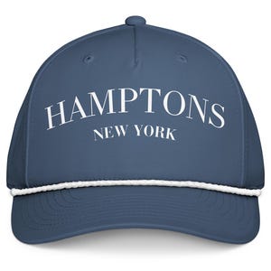 Hamptons New York Rope Hat | Long Island Coastal Cap | Unisex Snapback