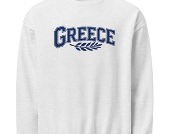 Greece Sweatshirt | Greek Pride Crewneck | Travel Gift | Greek Heritage | Greek American | Gifts for Him Her | Greece Vacation Souvenir