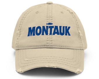 Gorra Montauk / Gorra de béisbol vintage desgastada / Gorra de playa Long Island / Sarga de algodón sin estructura / Correa ajustable / Hamptons