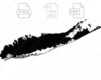 Long Island Karte Grafik | PNG, SVG & PDF Download | Digitale Nutzung