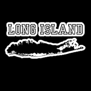 Long Island Aufkleber | Long Island Karte Vinyl Aufkleber | Montauk, Feuerinsel, Jones-Strand