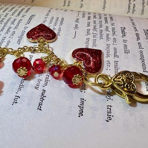 Red Purse charm - Heart purse charm - Handbag Charm - Backpack Charm - Gift - Purse Dangle - Purse Jewelry - Handbag Jewelry - Purse Bling