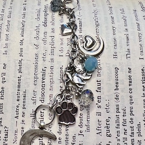 Cat Charm: Heart & Paw Print Purse Dangle