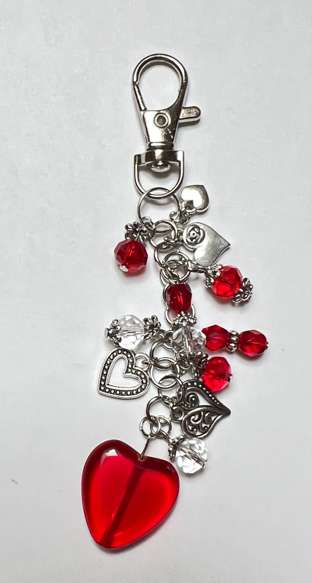 Red Purse Charm Heart Purse Charm Handbag Charm Backpack Charm Gift