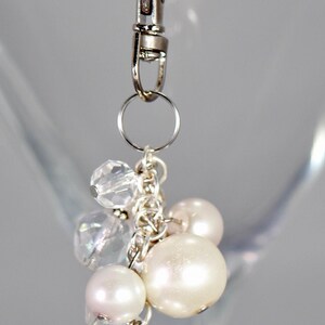 Pearl Chain Handbag Short Handle and Charm / Handbag Strap for