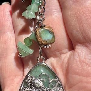 Dije de aventurina para bolso - Dije de bolso - Dije de piedra preciosa para bolso - Dije de mochila - Joyería con piedra preciosa - Dije de bolso verde - Dije de libélula para bolso