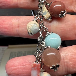 Handcrafted Jasper Purse Charm: Gemstone Bag Jewelry